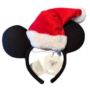 DISNEY MICKEY SANTA HAT EARS HEADBAND NWT